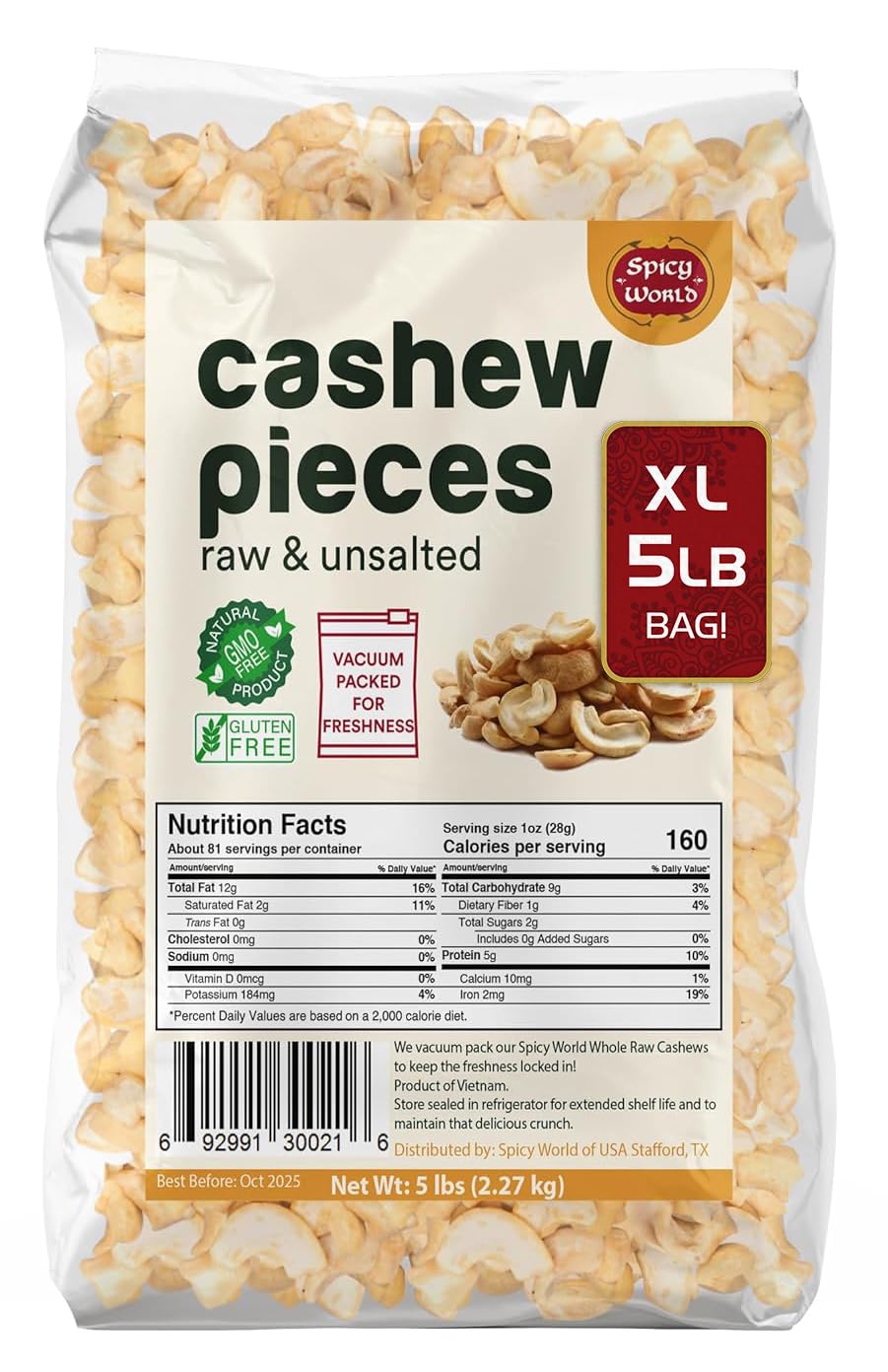 Spicy-World-Raw-Cashew-Pieces-80oz-(5-LBS)-2626