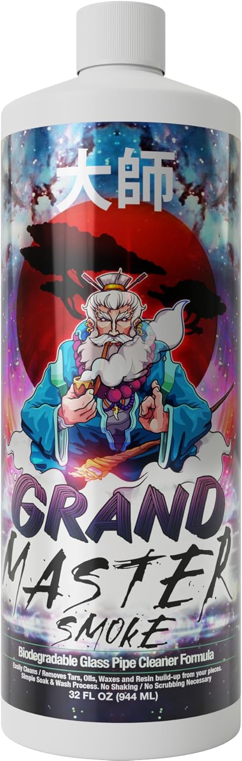 GRAND-MASTER-SMOKE-32oz-Soak-&-Wash-Glass-Pipe-Cleaner---Cleanse,-Deodorize,-Restore---1453