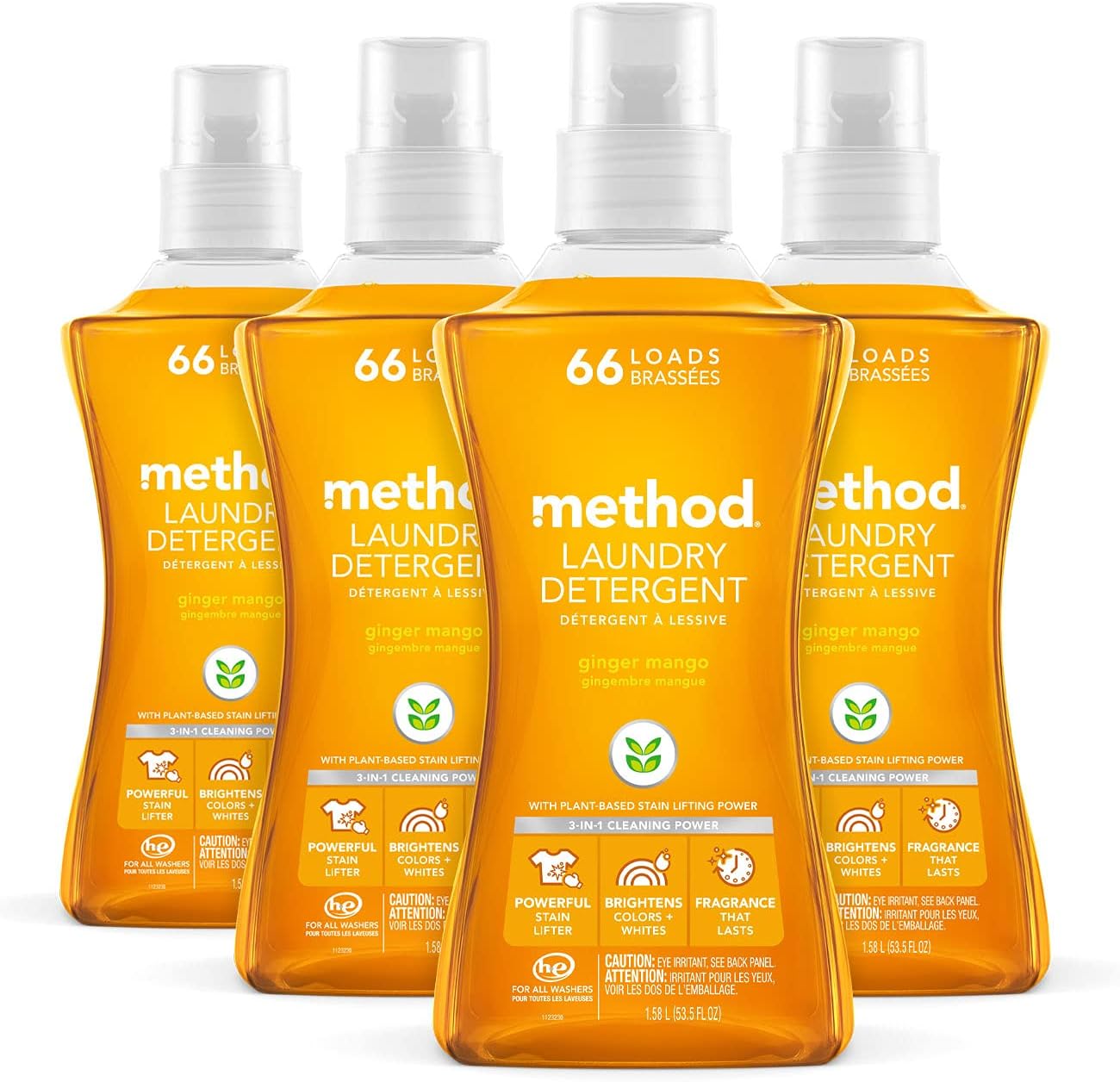 Method-Liquid-Laundry-Detergent;-Ginger-Mango-Scent;-Plant-Based-Stain-Remover;-3495