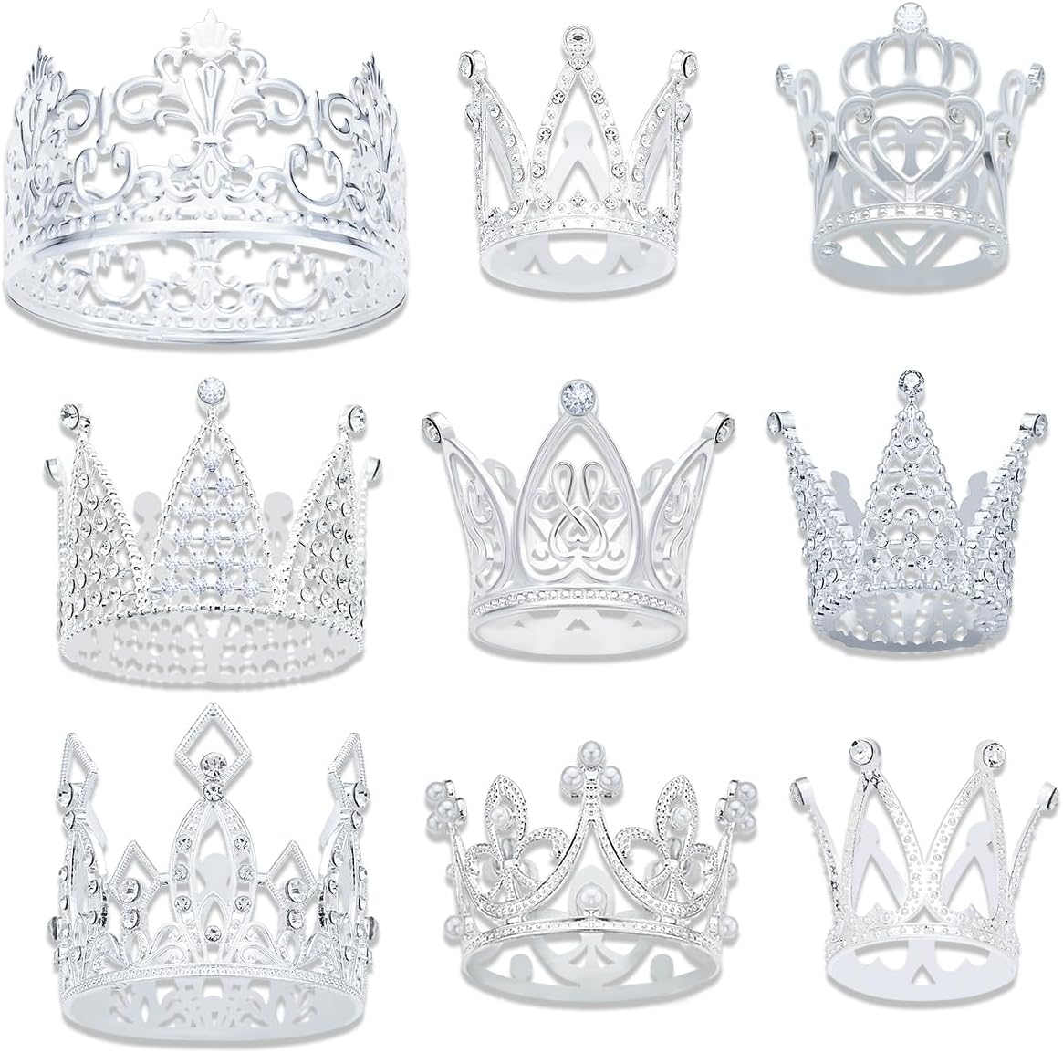 9-Pieces-Crown-Cake-Topper,-Princess-Little-4298