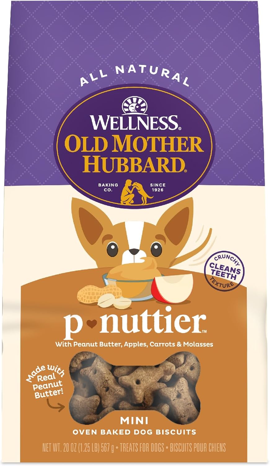 Old-Mother-Hubbard-Wellness-P-Nuttier-Dog-Biscuits,-Natural,-Training-Treats,-Peanut-Flavor,-2855