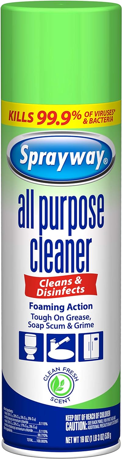 Sprayway-SW5002R-All-Purpose-Disinfectant-Cleaner,-Foaming-Action,-19-Ounce-4775