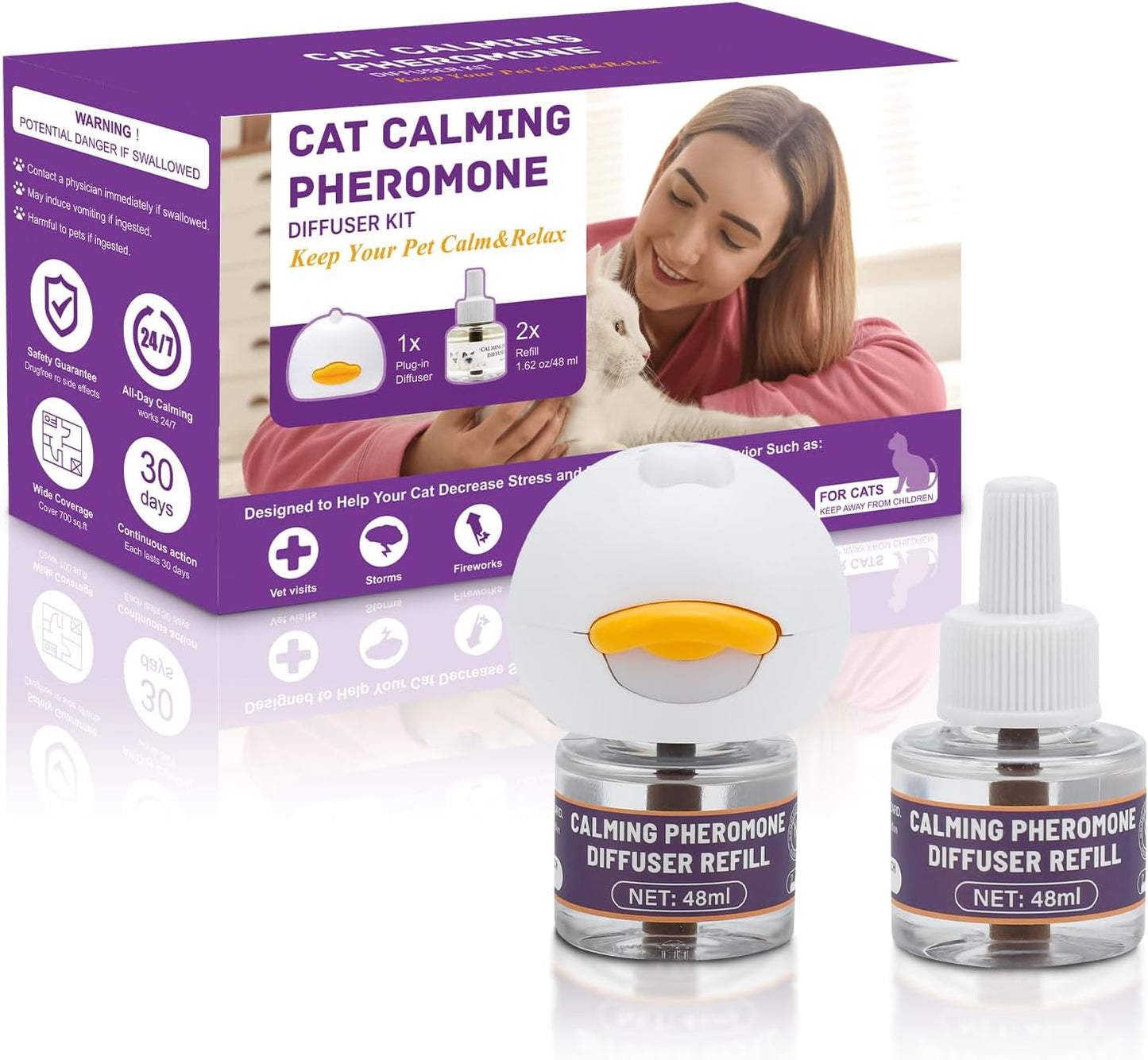 Reespring-Cat-Pheromones-Calming-Diffuser-Starter-Kit:-Premium-Pheromone-Diffuser-for-Cats---1036