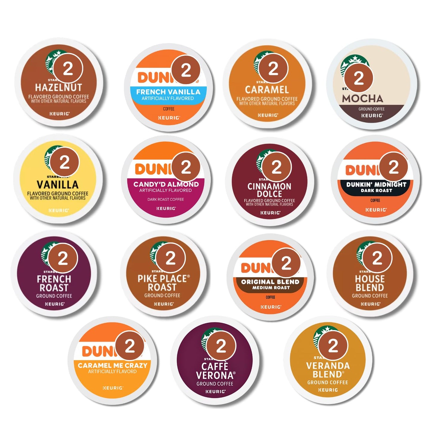 Coffee-Pods-Variety-Pack-–-30-Count-K-Cups-Sampler-with-15-Flavors-–-142