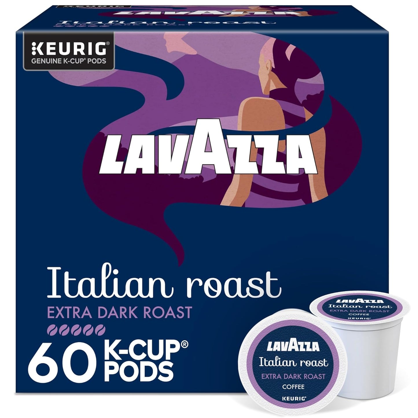 Lavazza-Italian-Roast,-Keurig-Single-Serve-K-Cup-Pods,-60ct-(6-Packs-of-10)-2989
