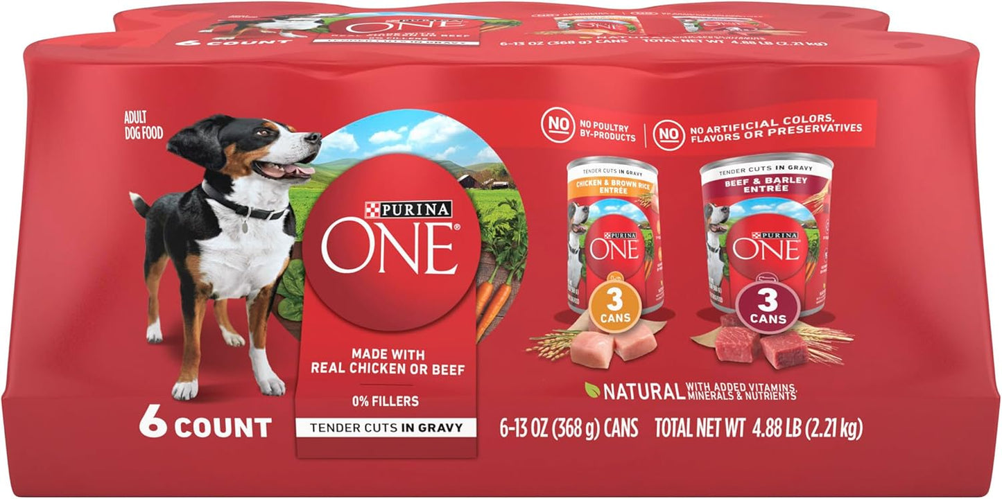 Purina-ONE-Tender-Cuts-in-Gravy-Chicken-and-Brown-Rice,-and-Beef-and-2413