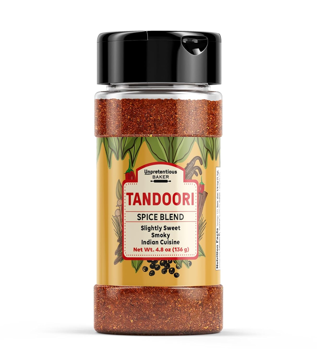 Unpretentious-Mezcla-de-especias-Tandoori,-4.8-onzas,-sabor-ligeramente-dulce-ahumado,-842
