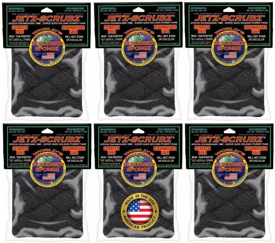 Jetz-Scrubz-Original-Magic-Scrubz-Scrubber-Sponge-Rectangle-(6-Pack)-----3229