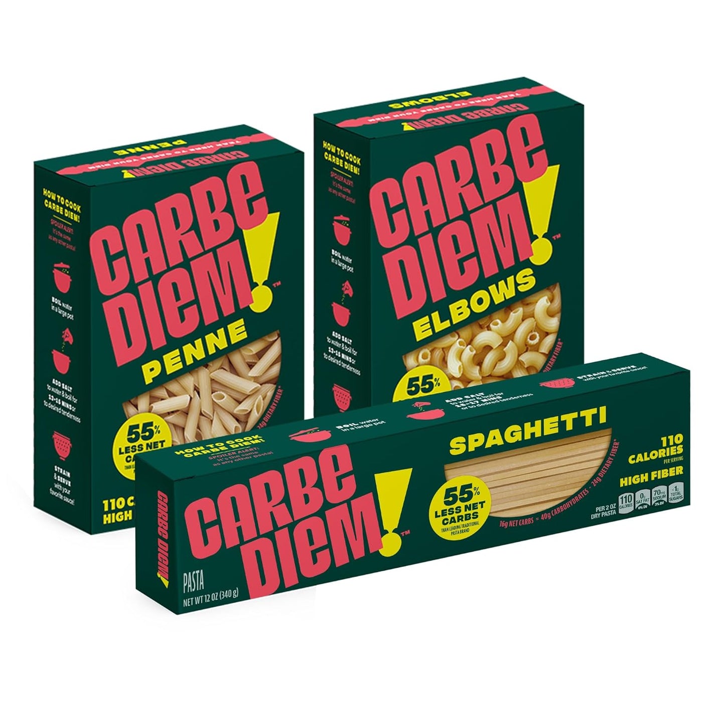 Carbe-Diem!,-Trio-Sampler-Pack,-Spaghetti,-Penne-&-Elbow,-Net-1145