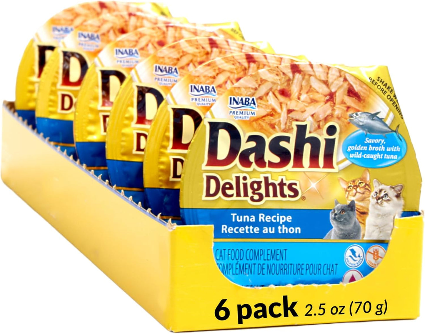 INABA-Dashi-Delights-for-Cats,-Shredded-Tuna-Side-Dish-with-Bonito-Broth,-Food-with497
