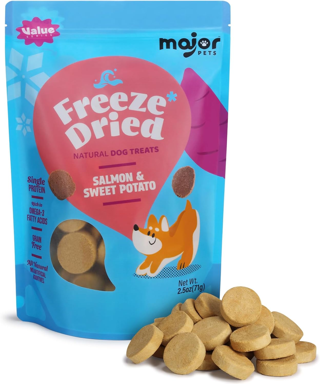 MAJOR-PETS-Freeze-Dried-Dog-Treats,-Wild-Caught-Salmon-&-Sweet-Potato,-Omega-3-1219