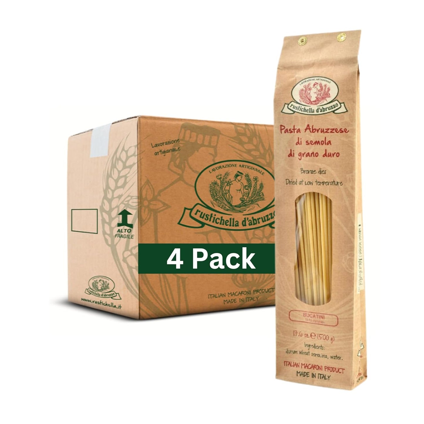 Rustichella-d'Abruzzo-Bucatini-(Pack-of-4),-500g-Each-1800