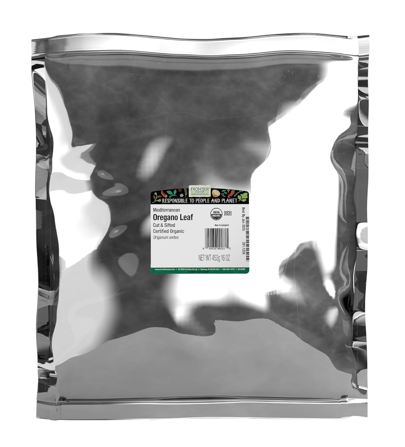 Frontier-Co-Op-Mediterranean-Oregano,-Fancy-Grade,-16-Oz,-Bulk-Bag---Restaurant-Supply-1833
