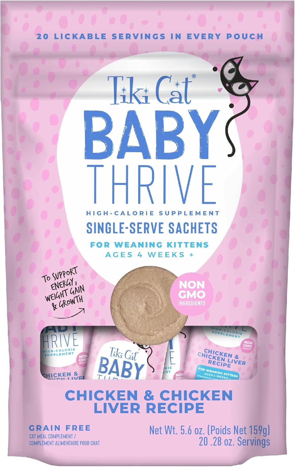 Tiki-Cat-Baby-Thrive,-Chicken-&-Chicken-Liver-Mousse,-5.6-oz.-(20-Servings)--1528