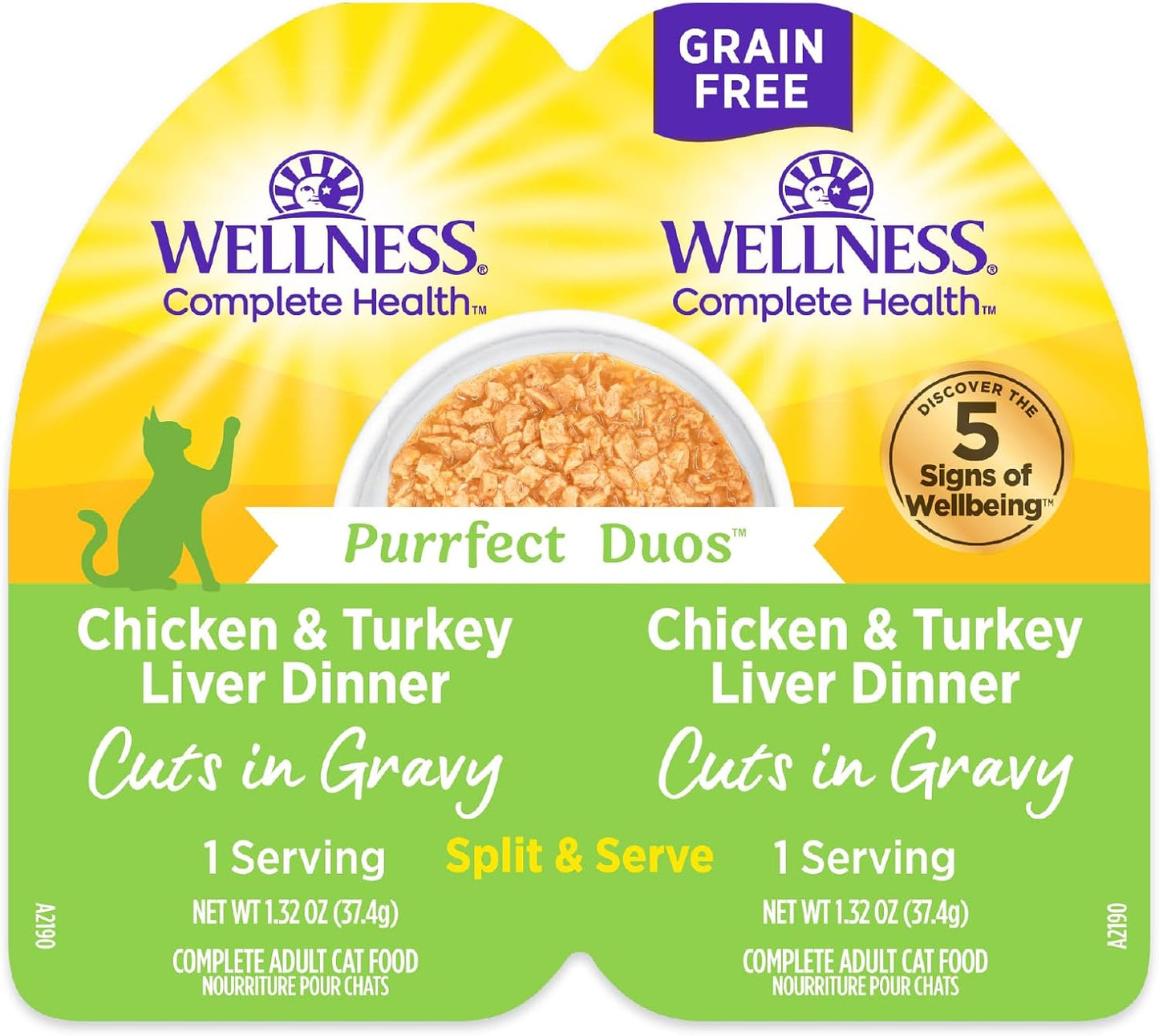 Wellness-Complete-Health-Purrfect-Duos,-Cuts-in-Gravy,-Adult-Wet-Cat-Natural,-Grain-Free,-Ounce549