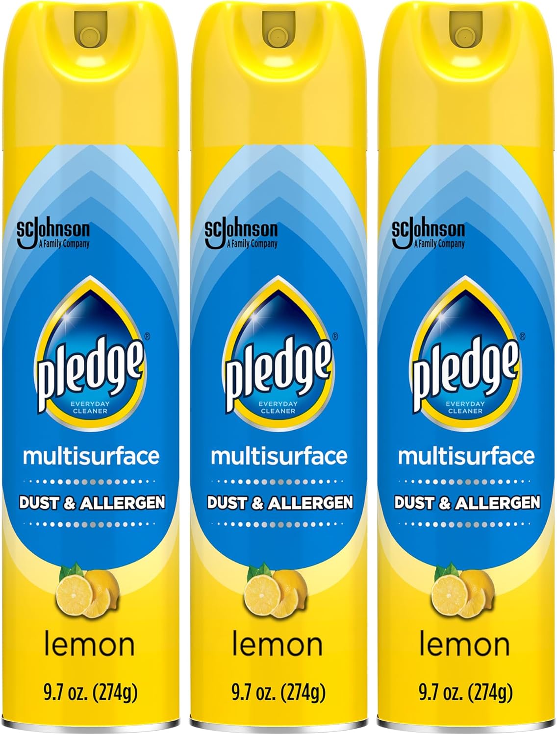 Pledge-Dust-&-Allergen-Multisurface-Cleaner,-Aerosol-Spray,-Lemon-Scent,-9.7oz-(Pack-of-3)---1454