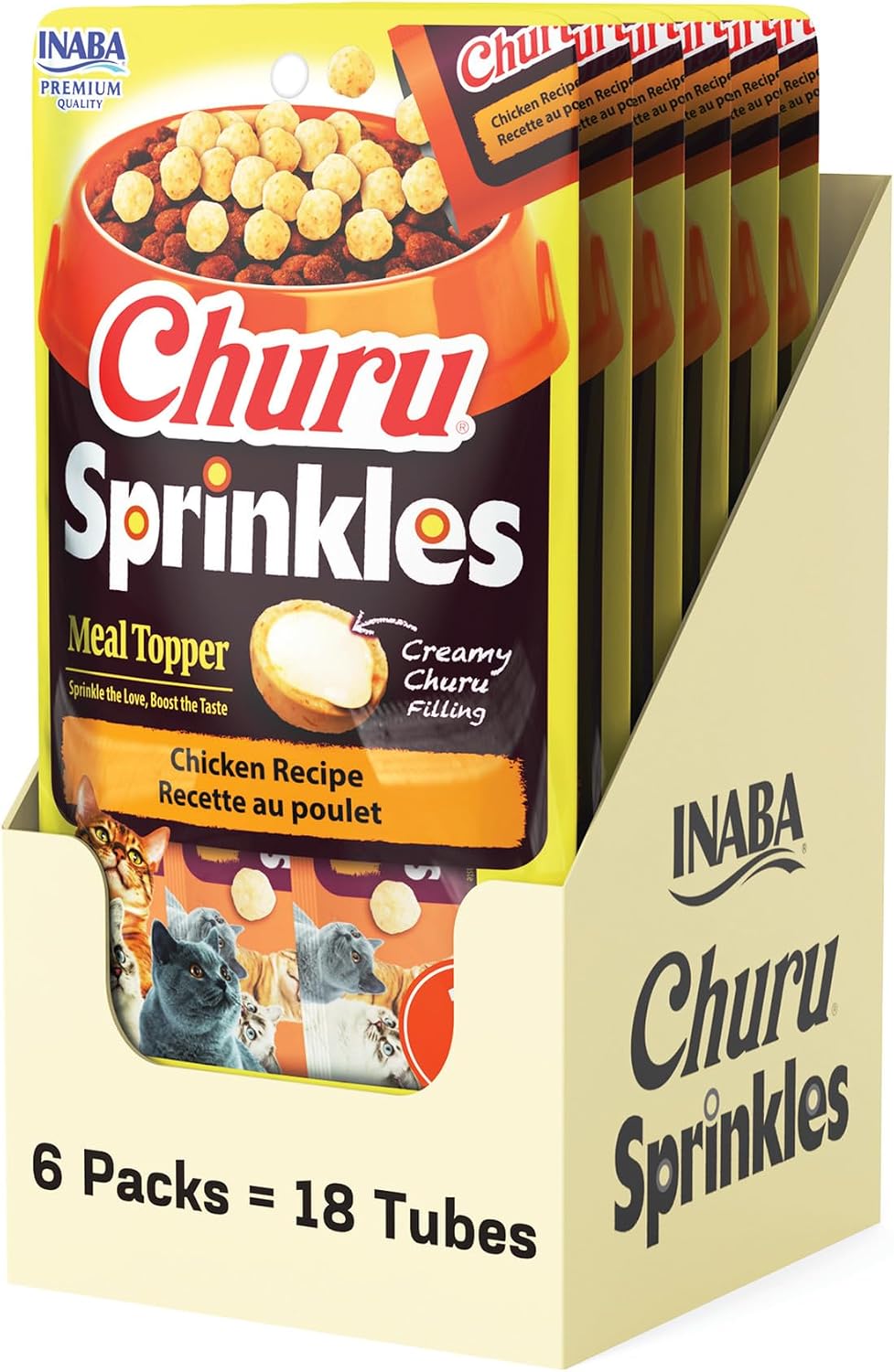 INABA-Churu-Sprinkles-for-Cat,-Soft-&-Chewy-Churu-Filled,-Baked-Chicken-Cat-Treat-361