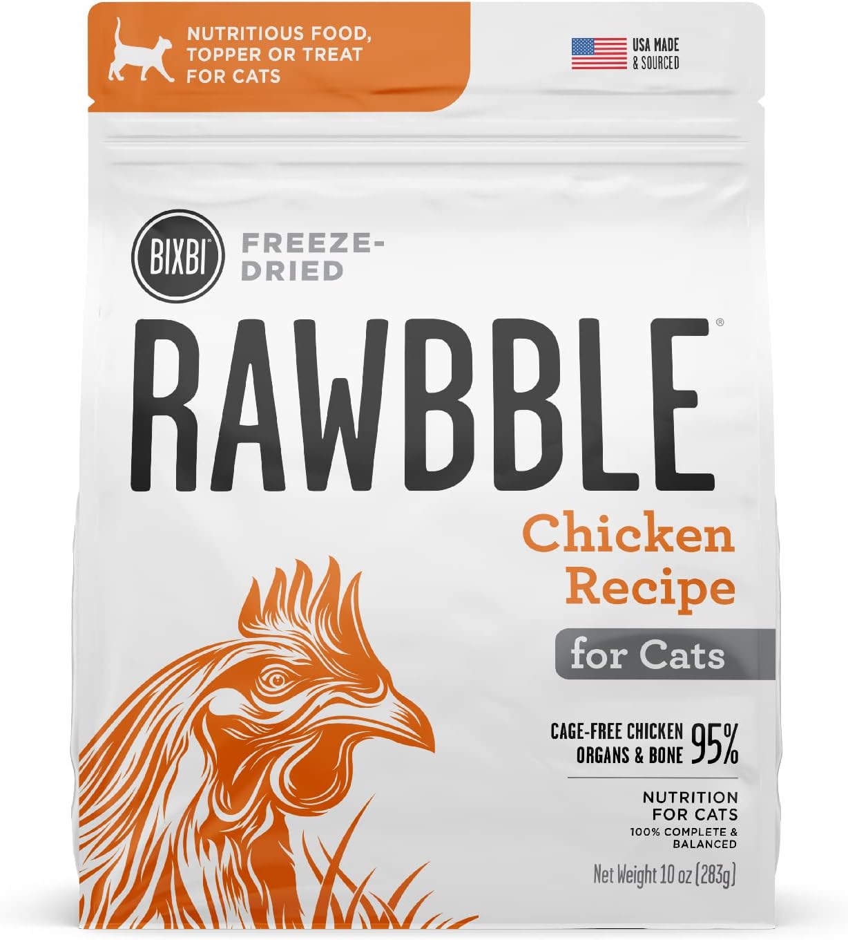 BIXBI-Rawbble-Freeze-Dried-Cat-Food,-Chicken-Recipe,-3.5-oz---Organs-Bone-Cat948