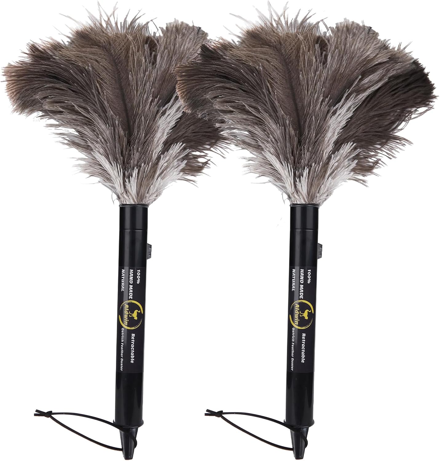 Aldwin-Ostrich-Feather-Duster-Retractable-2-Pack,16-inch-Genuine-Fluffy-2389