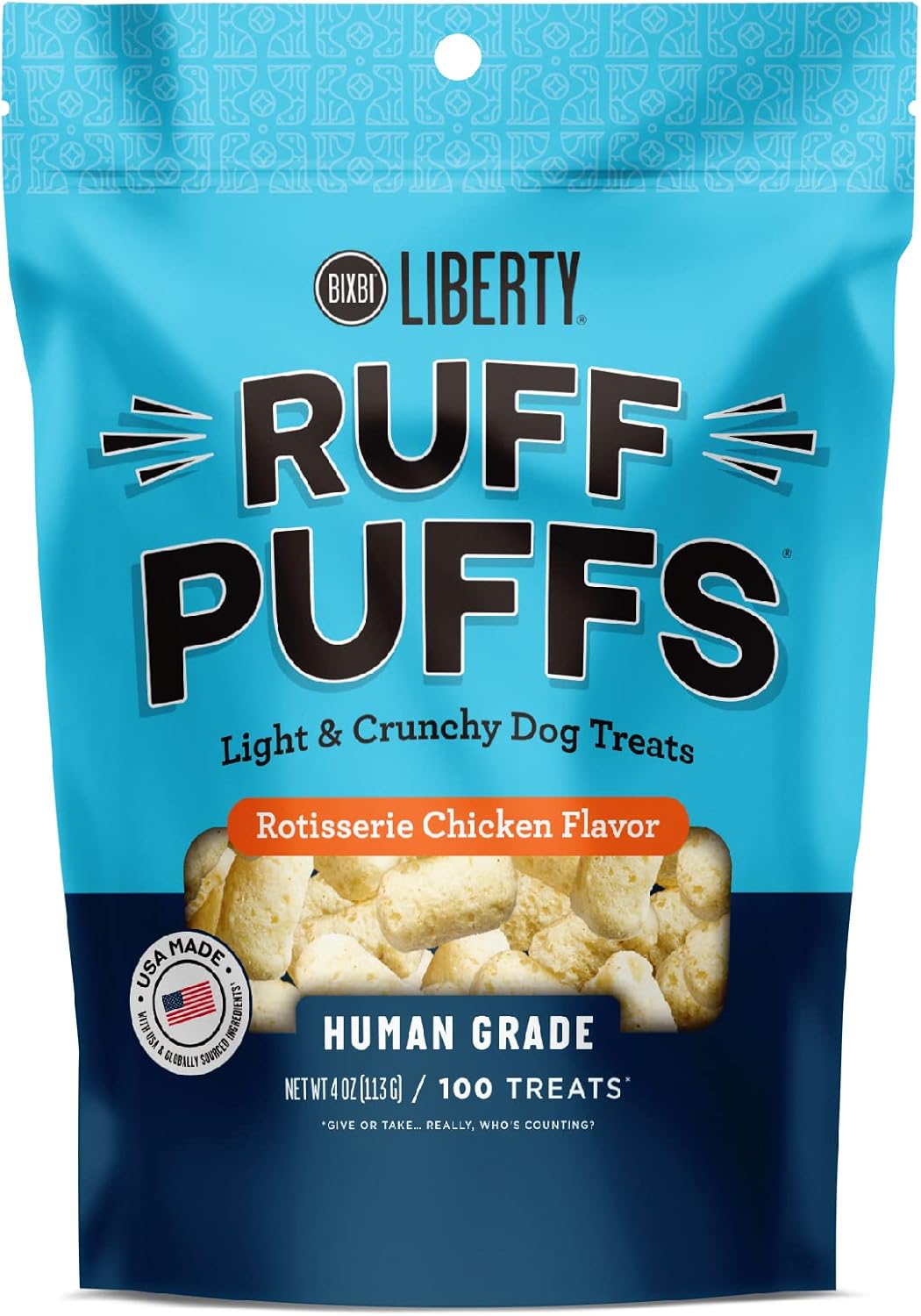 Ruff-Puffs-Flavored-Dog-Training-Treats,-Rotisserie-Chicken,-3495