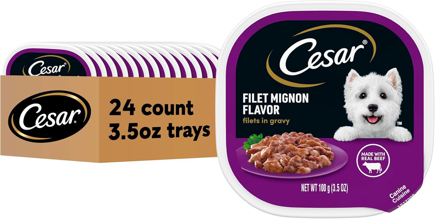Cesar-Filets-in-Gravy,-Adult-Wet-Dog-Food,-Filet-Mignon-Flavor,-Wet-Food-2230