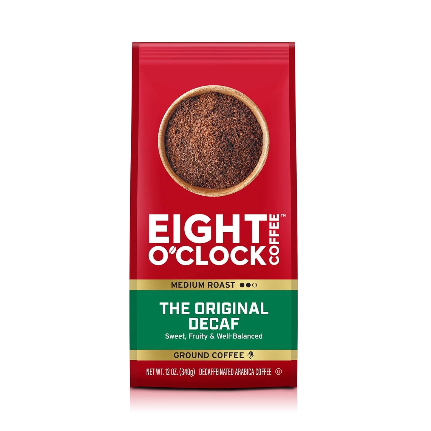 Eight-O'Clock-Coffee-The-Original-Decaf-Ground-Coffee,-Medium-Roast,-12-Ounce-(Pack-812
