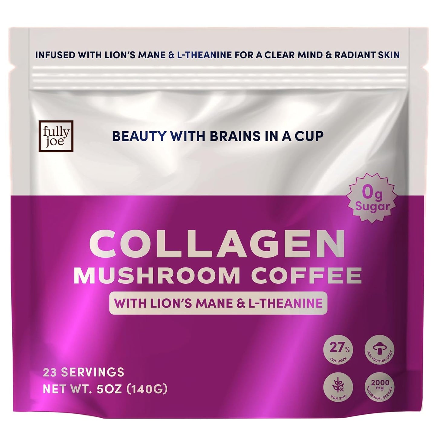 Fully-Joe's-Beauty-&-Brain-Collagen-Coffee-–-Instant-Mushroom-Coffee-with-Collagen,-95