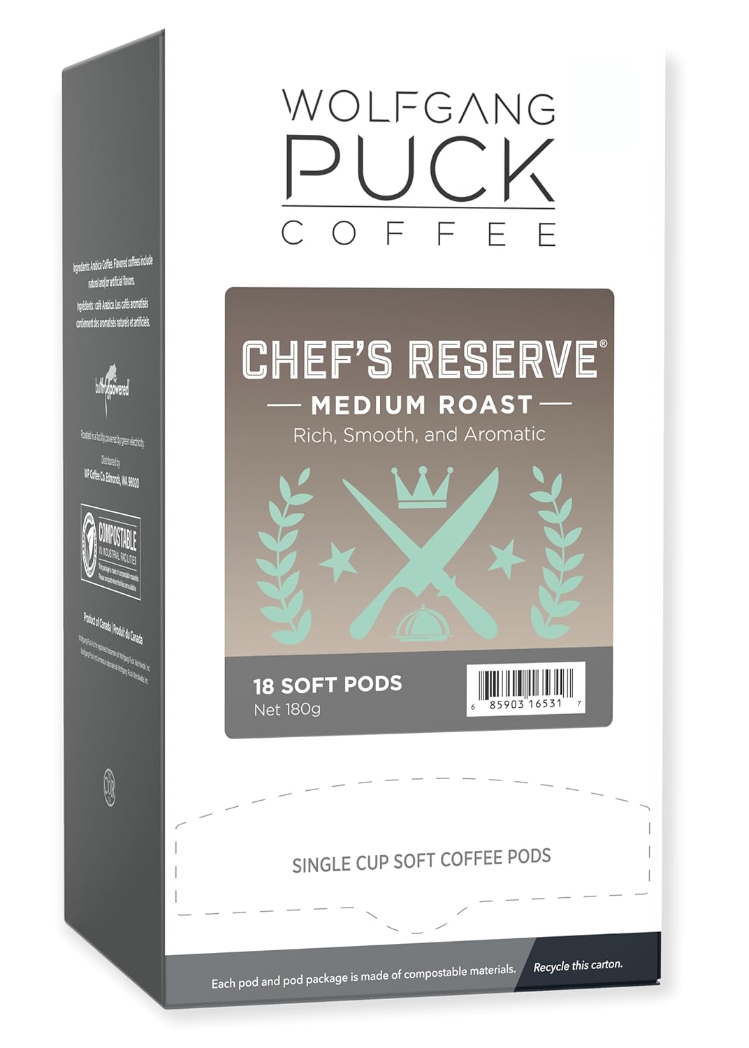 Wolfgang-Puck-Coffee,-Chef's-Reserve,-Medium-Roast,-9.5-Gram-Soft-Pods,-18-Count-1381