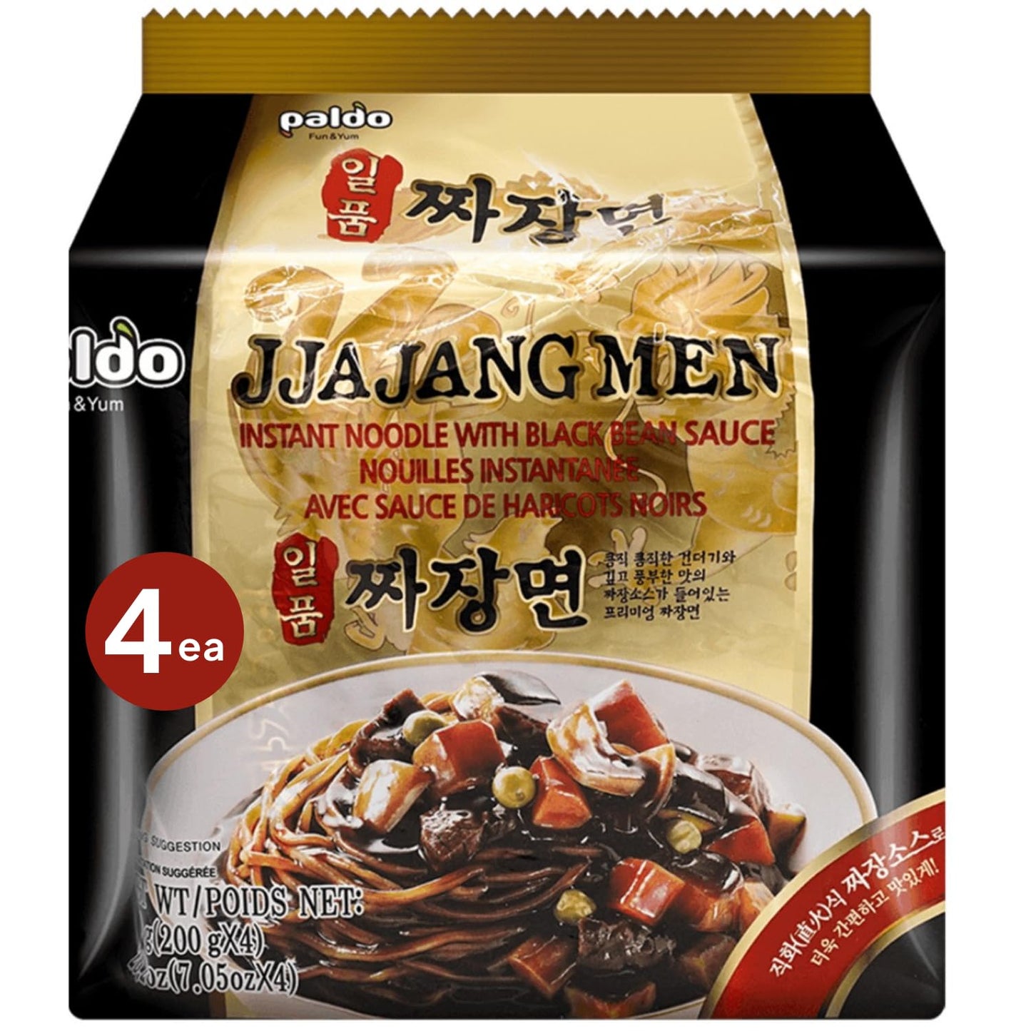 Korean-Food-Paldo-Jjajangmen-fideos,-paquete-de-4-(7.05-onzas--cada-461