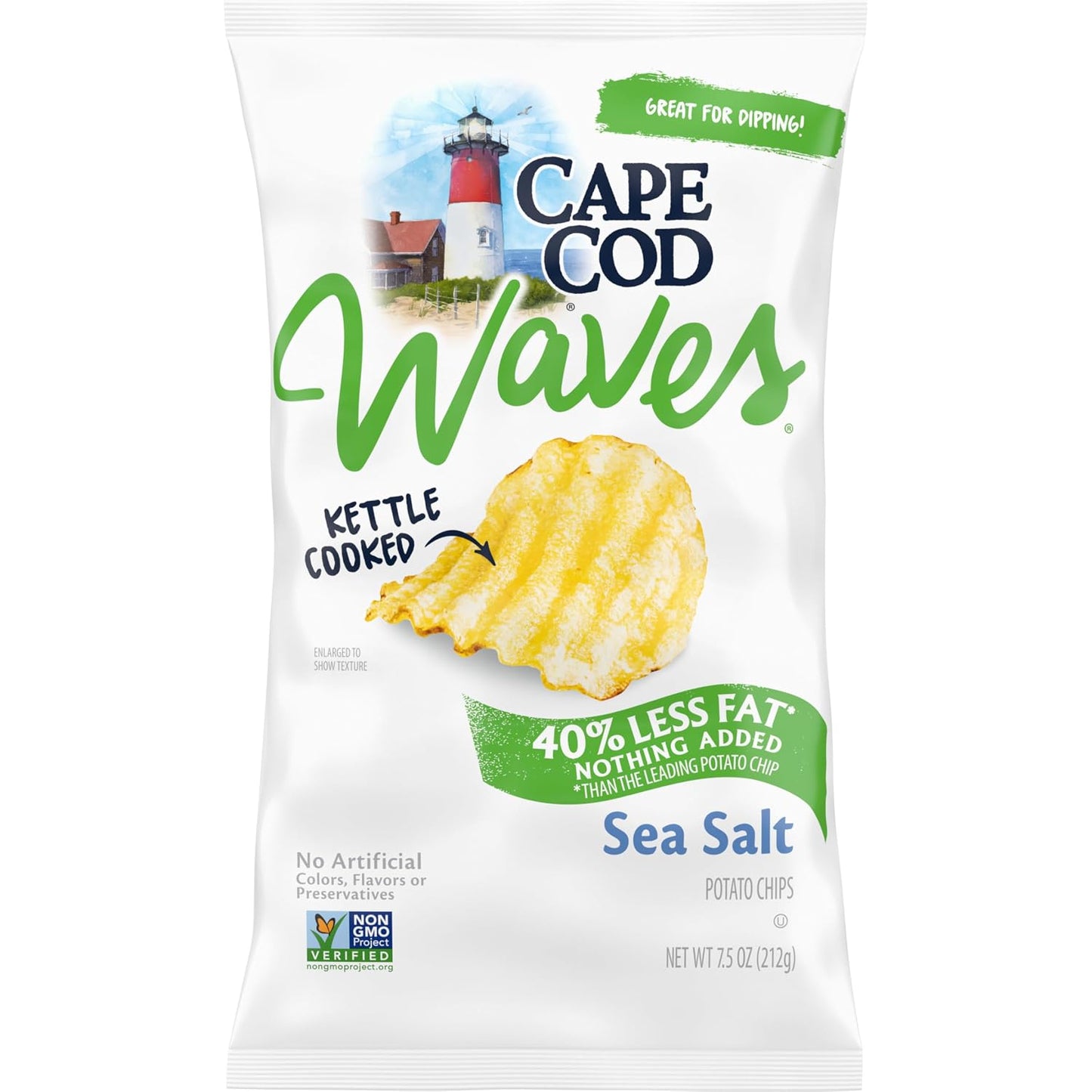 Cape-Cod-Less-Fat-Sea-Salt-Chips,-7.5-Oz-Bag-------1523