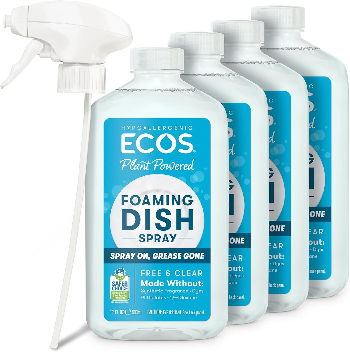 ECOS-Foaming-Dish-Soap,-Powerful-Spray-On-Formula,-Saves-Water,-Wipe-&-Rinse-198
