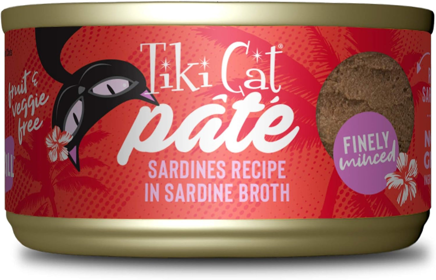Tiki-Cat-Grill-Pâté-Wet-Cat-Food,-Sardines,-2.8-oz.-Cans-(12-Count)-1056