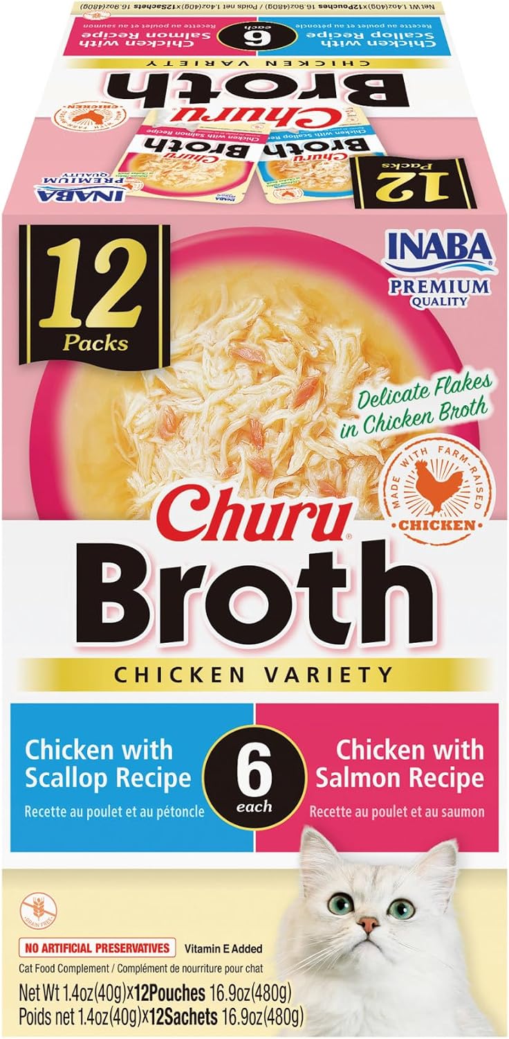 INABA-Churu-Broth-for-Cats,-Side-Dish-Pouch,-1.4-Ounces-per-Pouch,-24-Pouches,-72