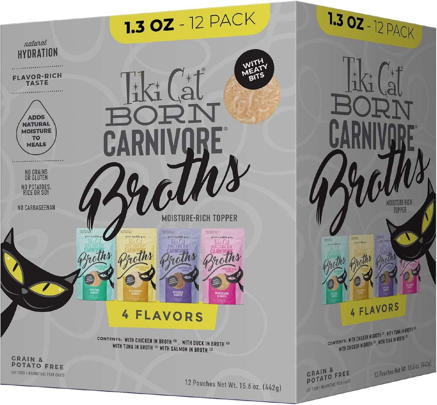 Tiki-Cat-Born-Carnivore-Broths-Variety-Pack,-Meaty-Bites,-Hydration-and-Supplement-Cat-Topper,1840