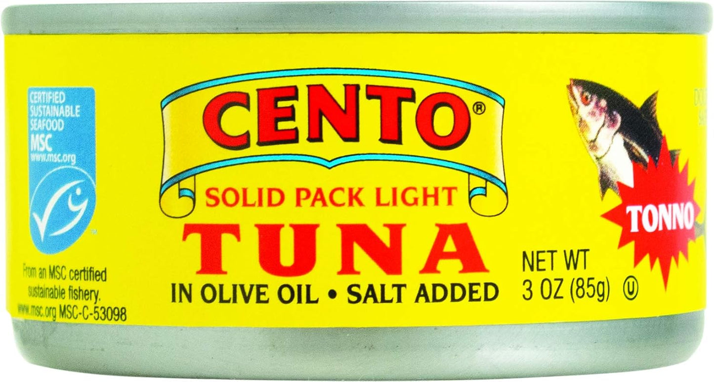 Cento-Atún-sólido-en-aceite-de-oliva,-3-onzas-(paquete-de-24)---398