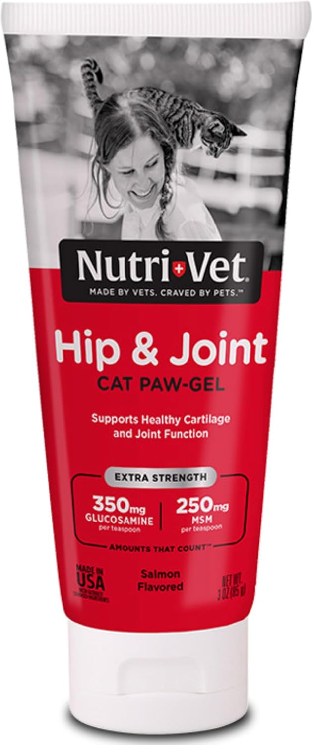 Nutri-Vet-Hip-&-Joint-Paw-Gel,-Cat-Joint-Care,-Pet-Supplement-with-Glucosamine,-1071