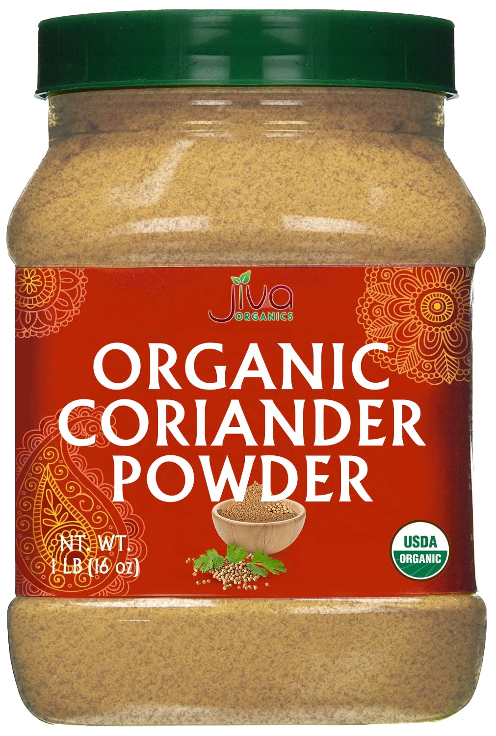 Jiva-Organic-Coriander-Powder-1-Pound-Large-Jar-(16oz)---Pure,-Non-GMO,-1214