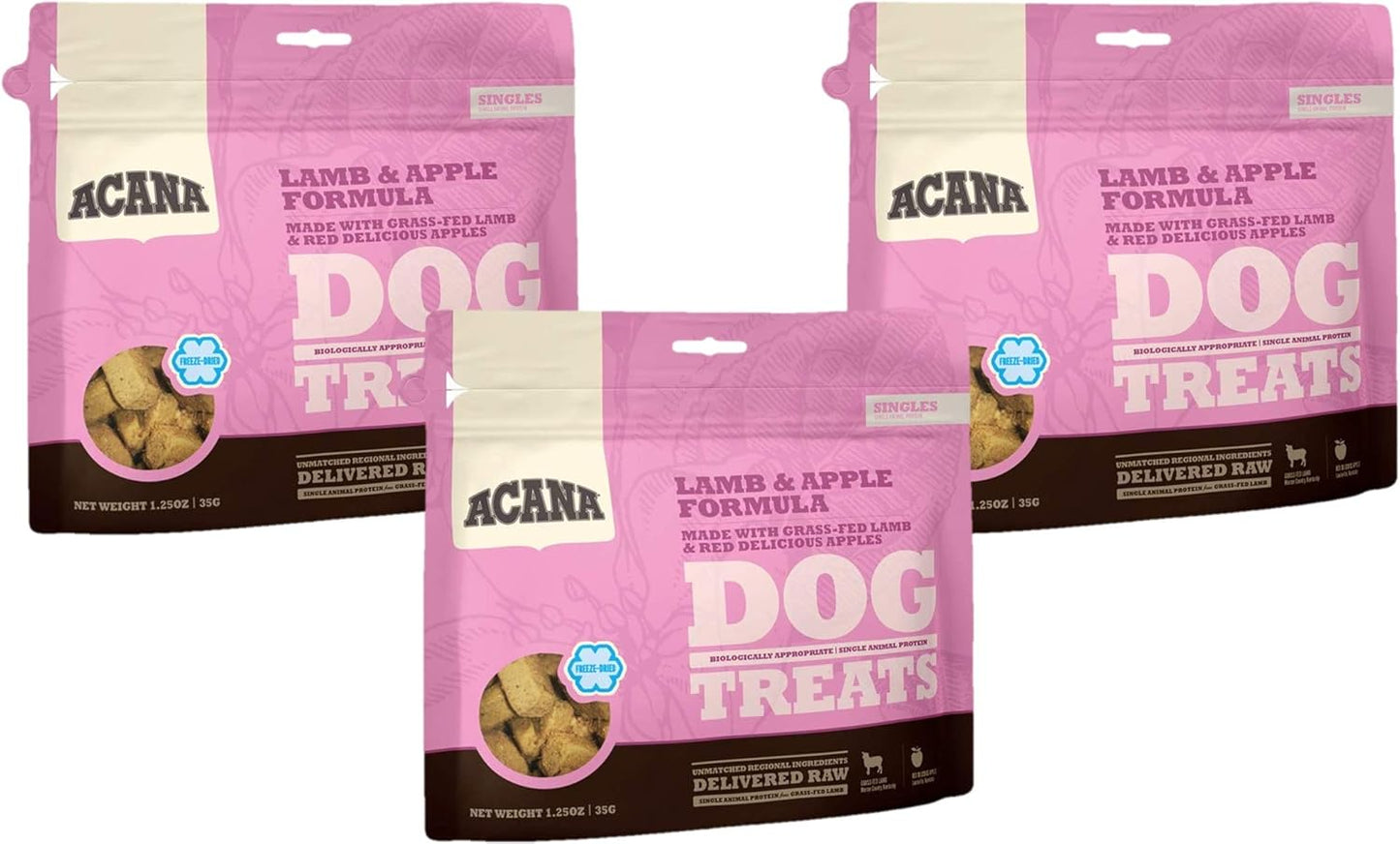 ACANA-3-Pack-of-Lamb-&-Apple-Singles-Dog-Treats,-1.25-Each,-215