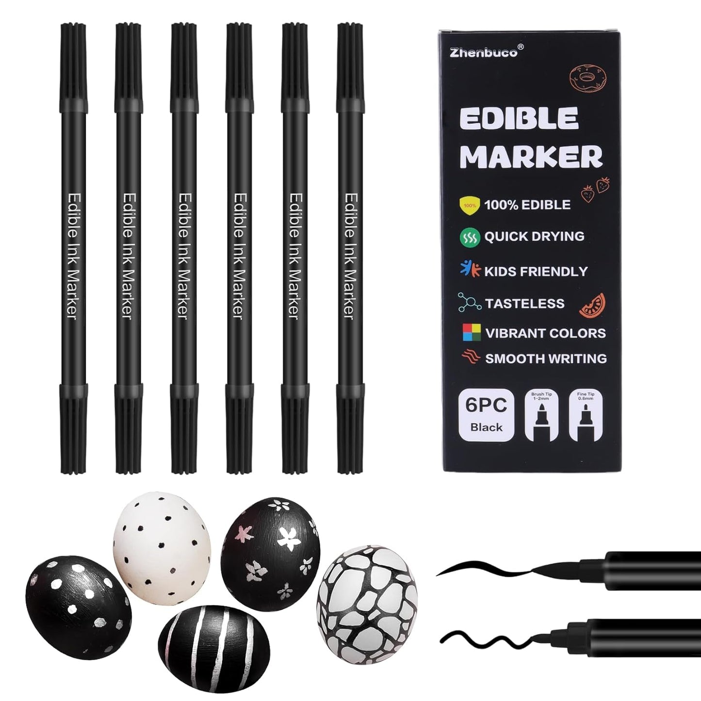 Black-Edible-Markers---6PCS-Double-Sided-Food-Coloring-Pens-with-Fine-Thick-Food-600