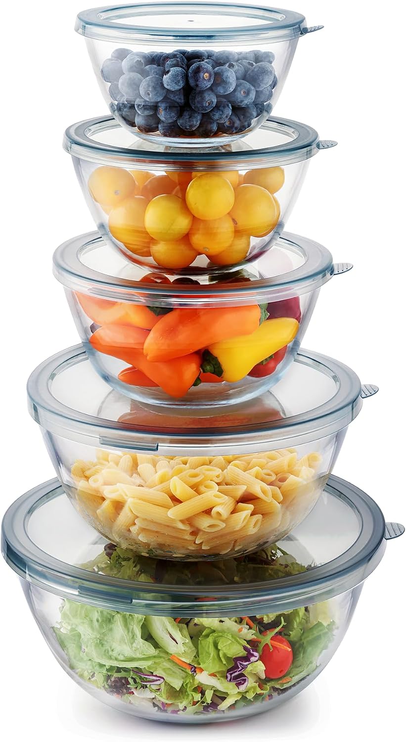 5pc-Glass-Mixing-Bowls-with-Lids-Set-(4.65QT,-2.80QT,-1.64QT,-175