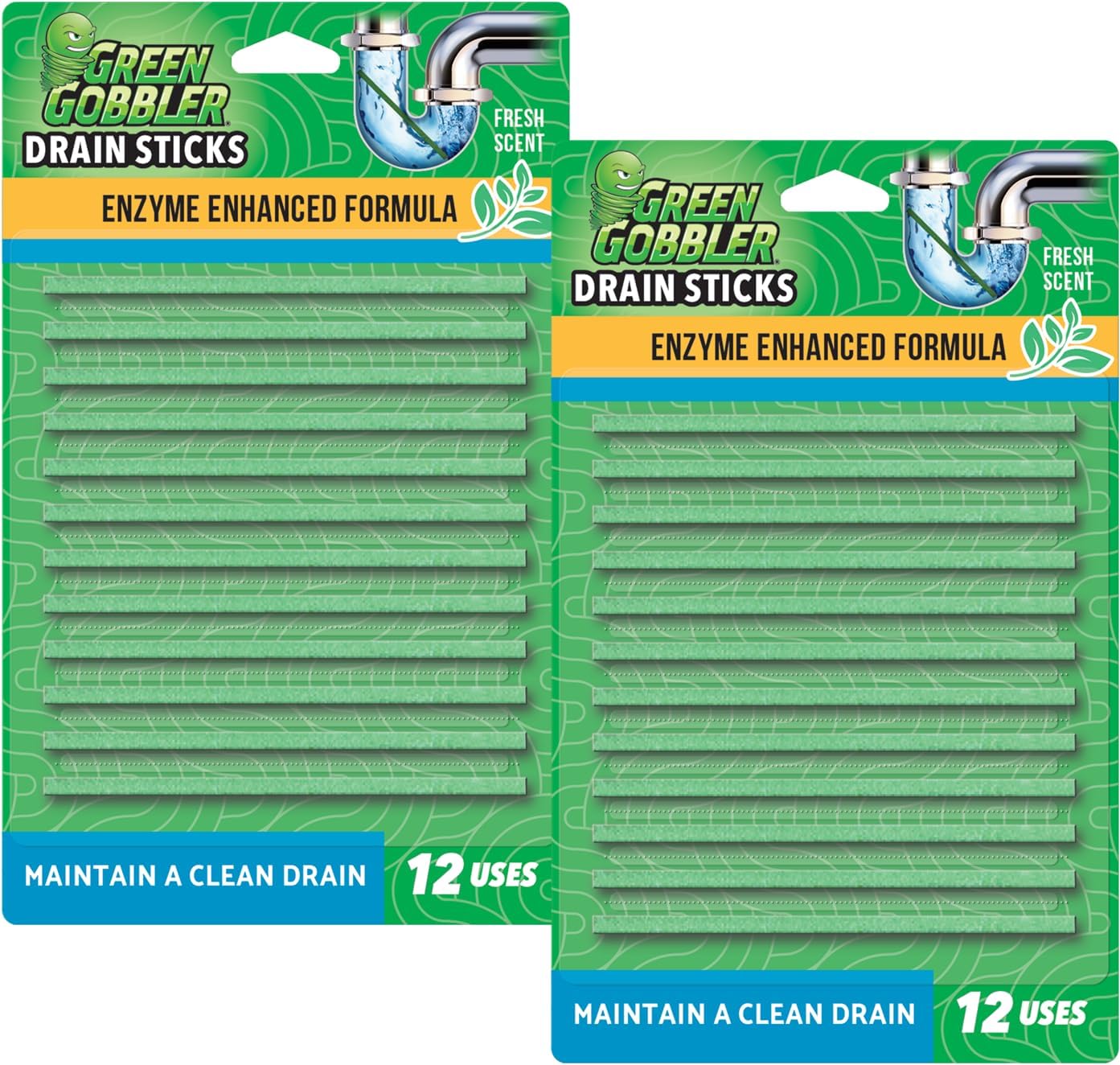 Green-Gobbler-Drain-Cleaner-&-Deodorizer-FRESH-SCENT-Sticks-for-Toilet-Tanks,-Sinks,-Bathtub-Drains,-1777
