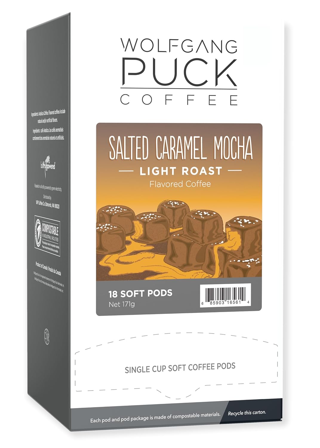 Wolfgang-Puck-Coffee,-Salted-Caramel-Mocha,-9.5-Gram-Soft-Pods,-18-Count-(Pack-420