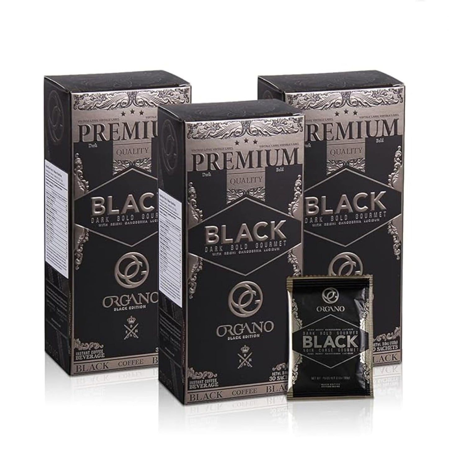 3-Boxes-ORGANO-Gourmet-Black-Coffee,-1-Certified-Ganoderma-Lucidum-(90-Sachets)---1317