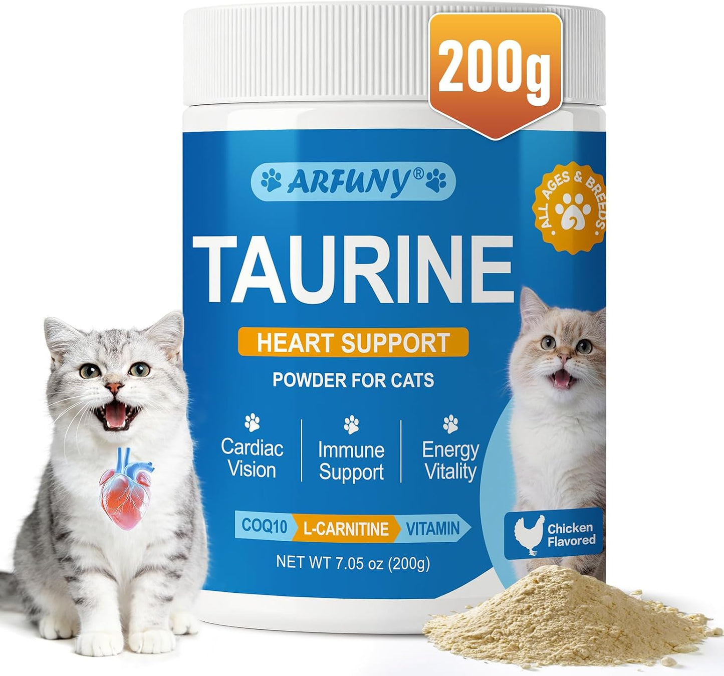 Taurine-for-Cats,-Heart-Health,-Cardiac-Function-Support,-Chicken-Flavor-|-Taurine-Supplement-834