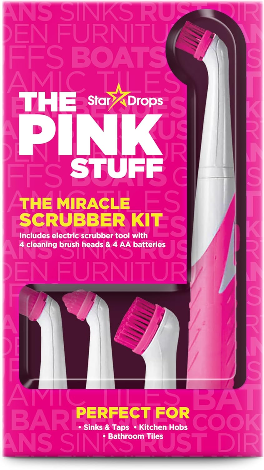 The-Pink-Stuff---Stardrops---The-Miracle-Scrubber-Kit---4-Cleaning-Brush-Heads-1166