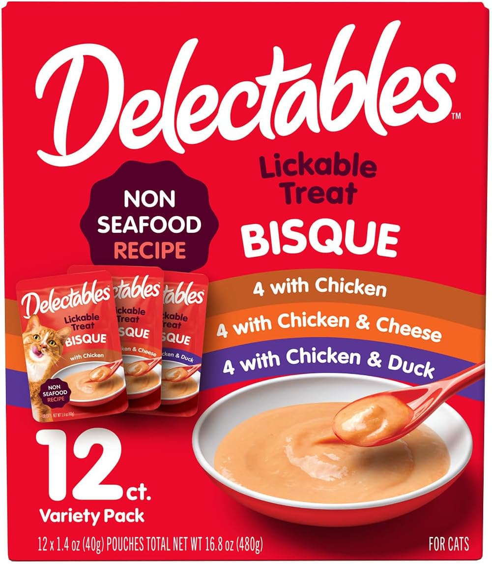 Delectables-Bisque-Non-Seafood-Lickable-Wet-Cat-Treats,-Variety-Pack,-12-Count-of----1917