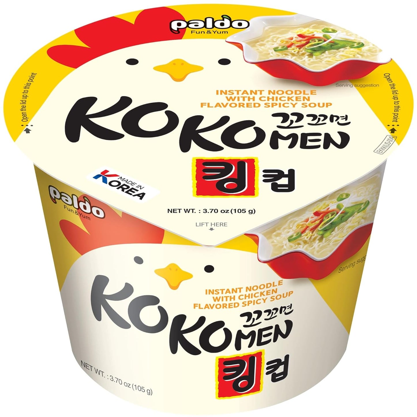 Paldo-Kokomen---Taza-de-fideos-de-pollo,-3.7-onzas--(paquete-218