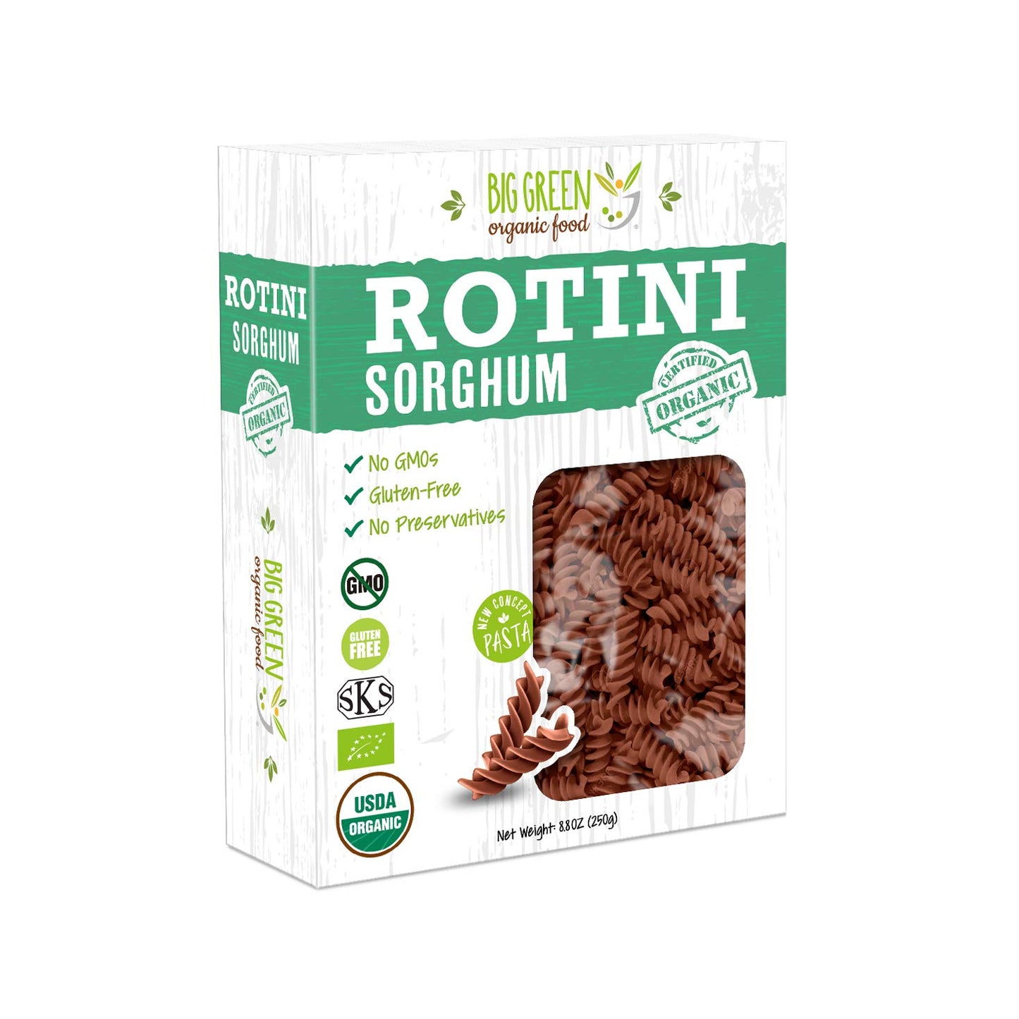 Big-Green-Organic-Food--Organic-Sorghum-Rotini,-8.8oz,-1754