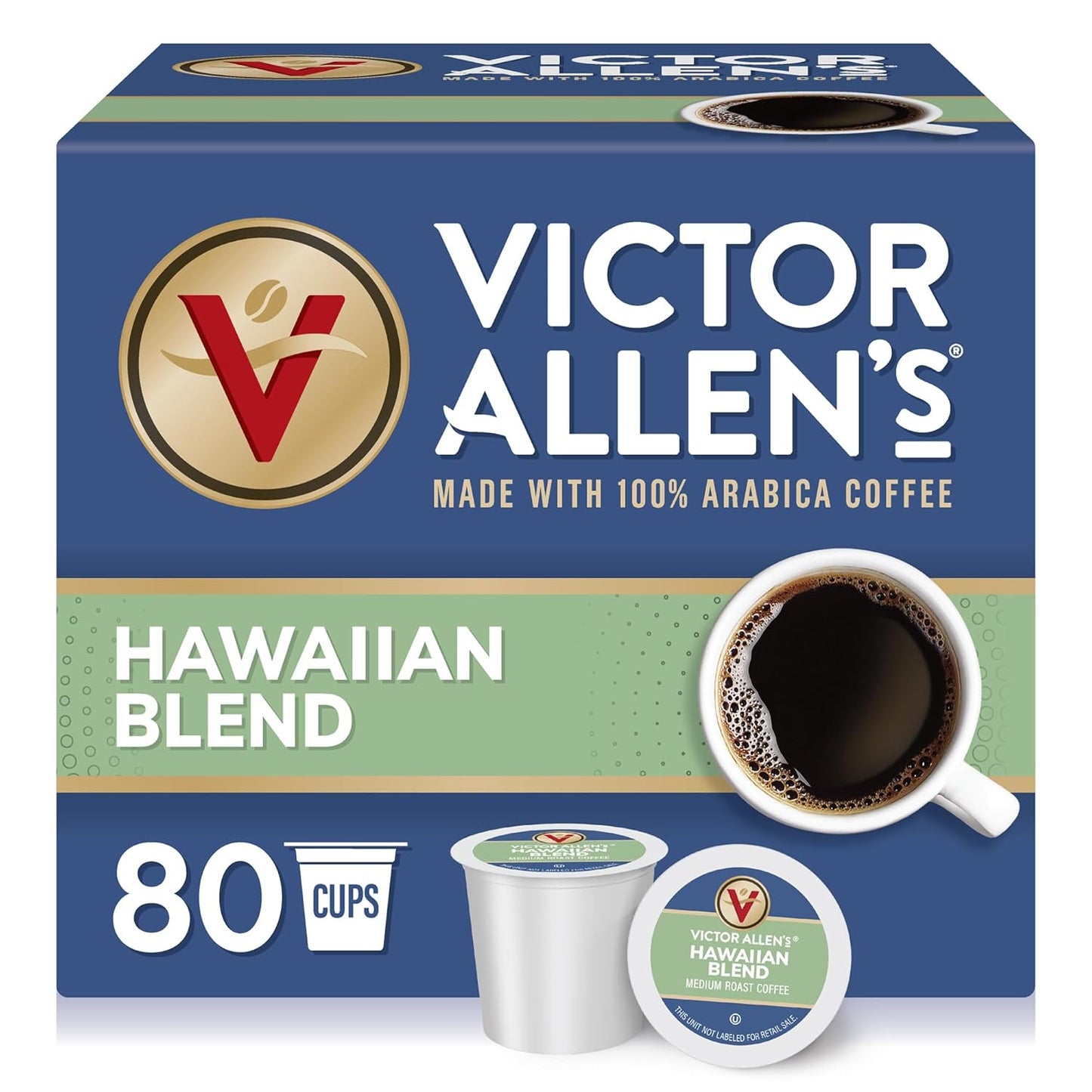 Victor-Allen’s-Coffee-Pods-Hawaiian-Blend,-Medium-Roast,-80-Coffee-Pods,-Compatible-with-2293