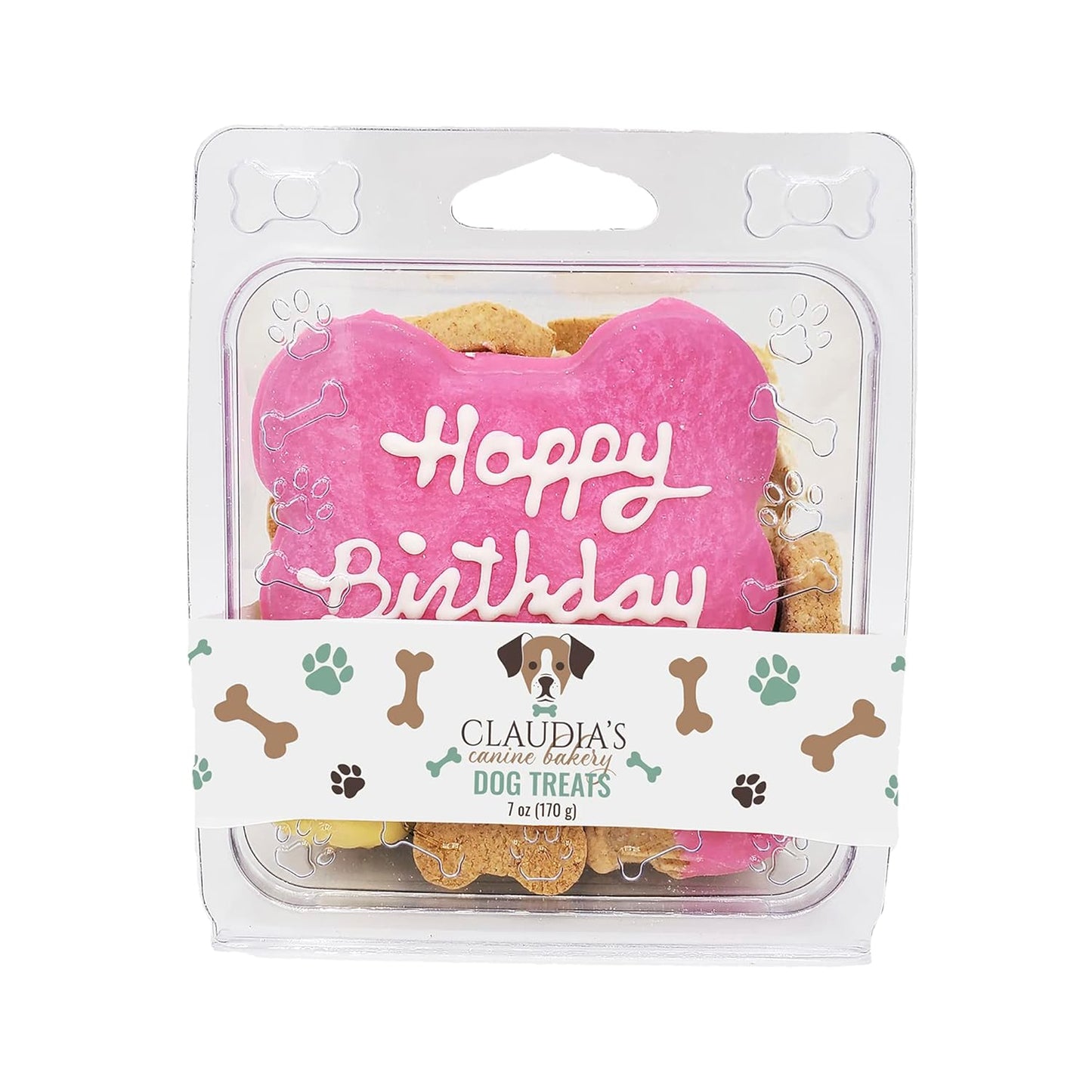 Claudia's-Canine-Bakery-Pink-Happy-Birthday-Dog-Cookie-Clamshell,-7-Ounces,-in-586